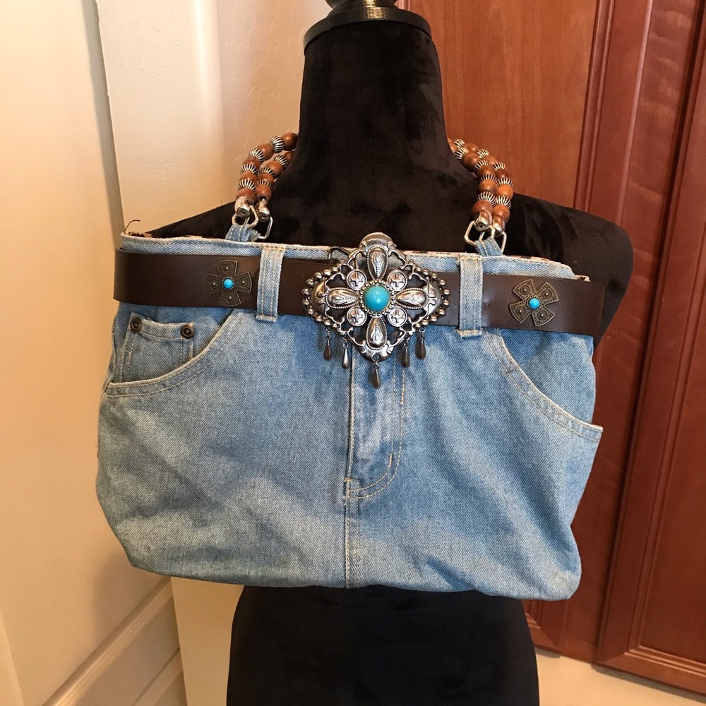 Cowgirl western jean purse NWT